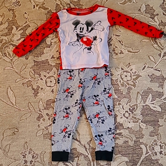 DISNEY'S Mickey Mouse Pajama Set Youth 4T - Picture 1 of 9